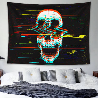 Digital best sale skull tapestry